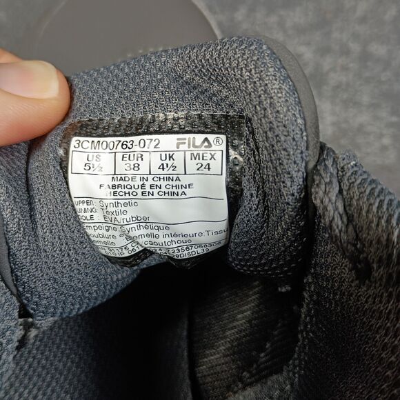 Fila Sneakers Women 5.5 Gray Classic 18 Faux Leather Athletic Walking Running - Picture 3 of 9